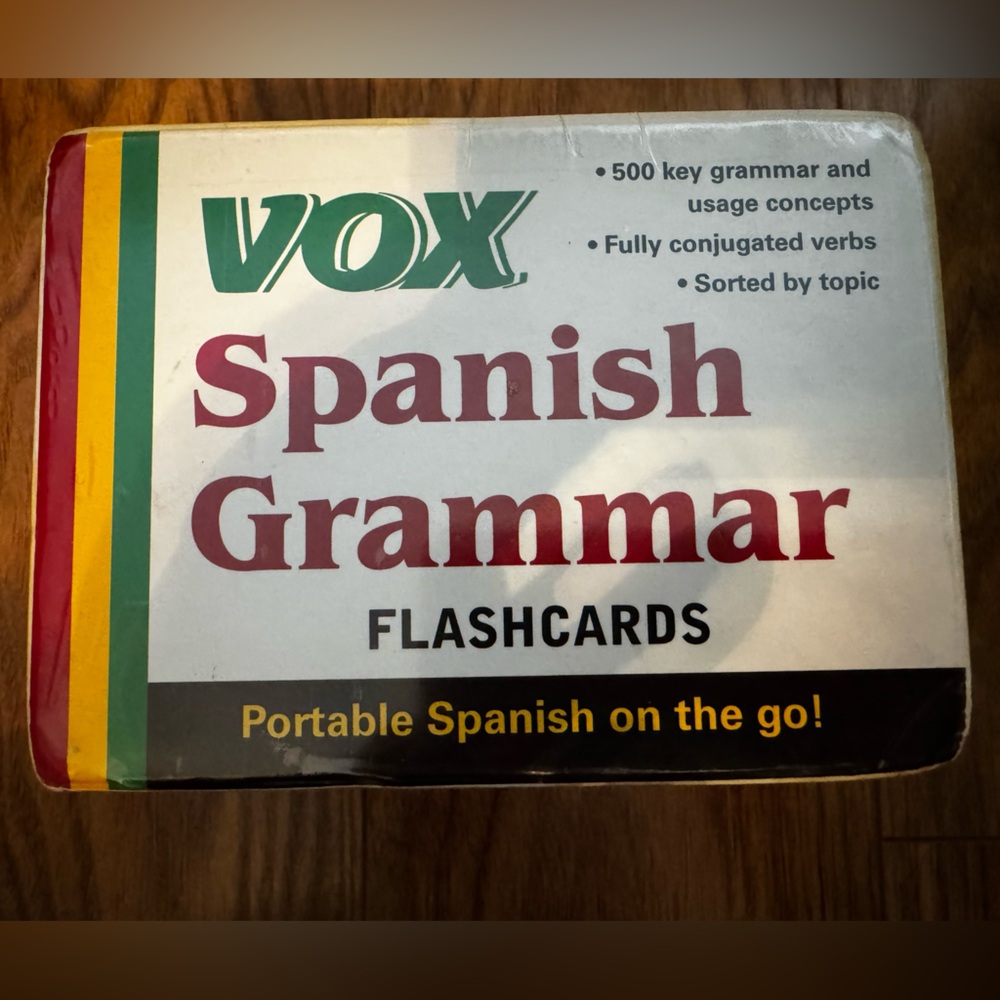 NWT Spanish Grammar Flashcards Vox Brand Learn Spanish